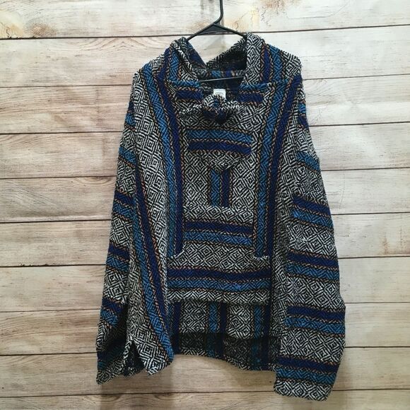 EL PASO SADDLE BLANKET CO HOODED SOUTHWESTERN PRINT HOODIE - Picture 1 of 6